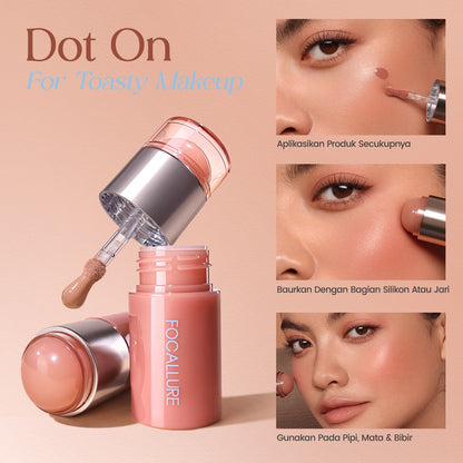 Focallure FA-L70 Multi-Use Lip Cream – Lip & Cheek Tint | Creamy Blush Lipstick for Natural Matte Finish