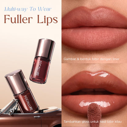 FOCALLURE FA-L73 Lip Serum Gloss – Hydrating Non-Sticky Lip Gloss for Juicy Plump Shiny Lips