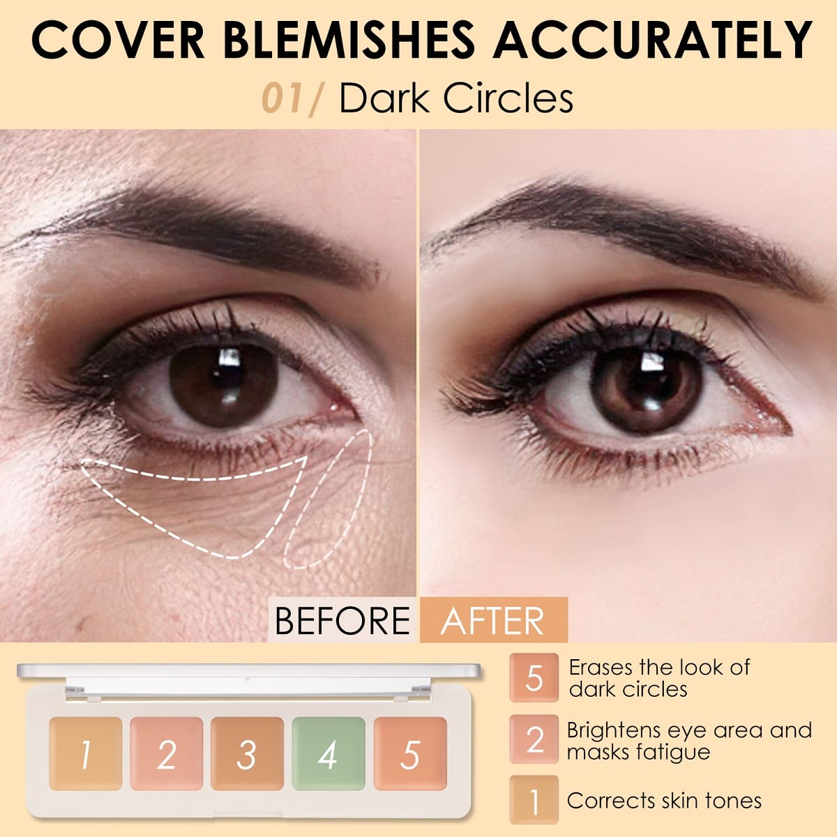 Focallure FA172 Color Concealer Palette