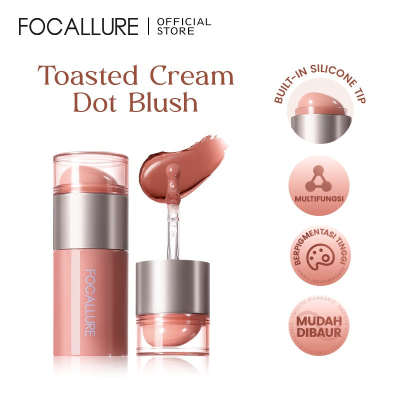 Focallure FA-L70 Multi-Use Lip Cream – Lip & Cheek Tint | Creamy Blush Lipstick for Natural Matte Finish