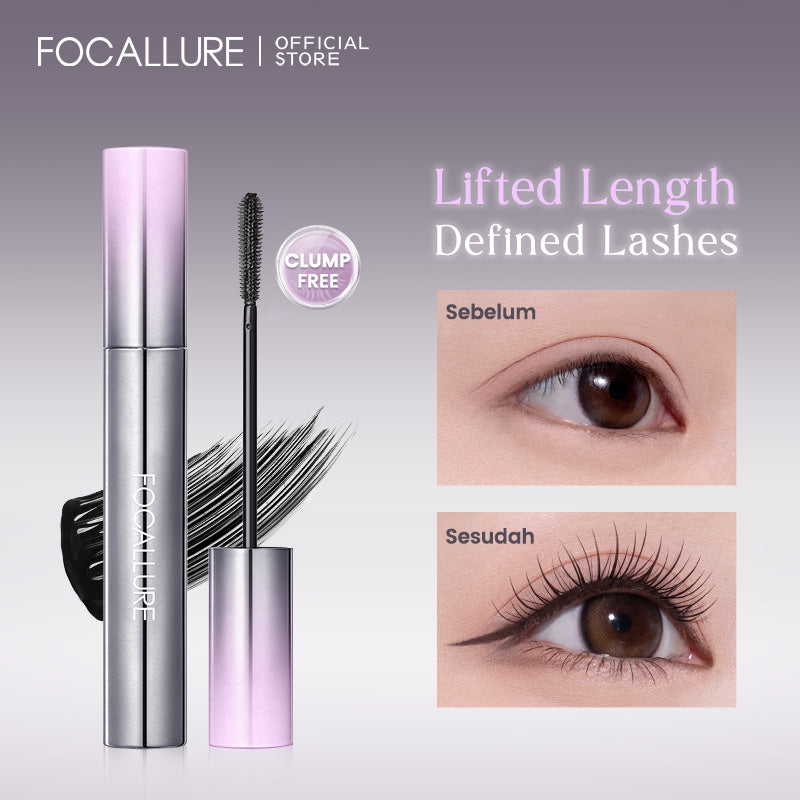 FOCALLURE FA-E66 BK01 Lengthening  Eye Mascara – Long Lash Extension Effect, Smudge-Resistant