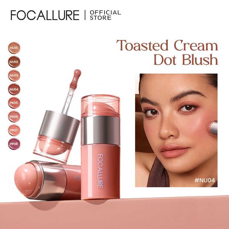 Focallure FA-L70 Multi-Use Lip Cream – Lip & Cheek Tint | Creamy Blush Lipstick for Natural Matte Finish