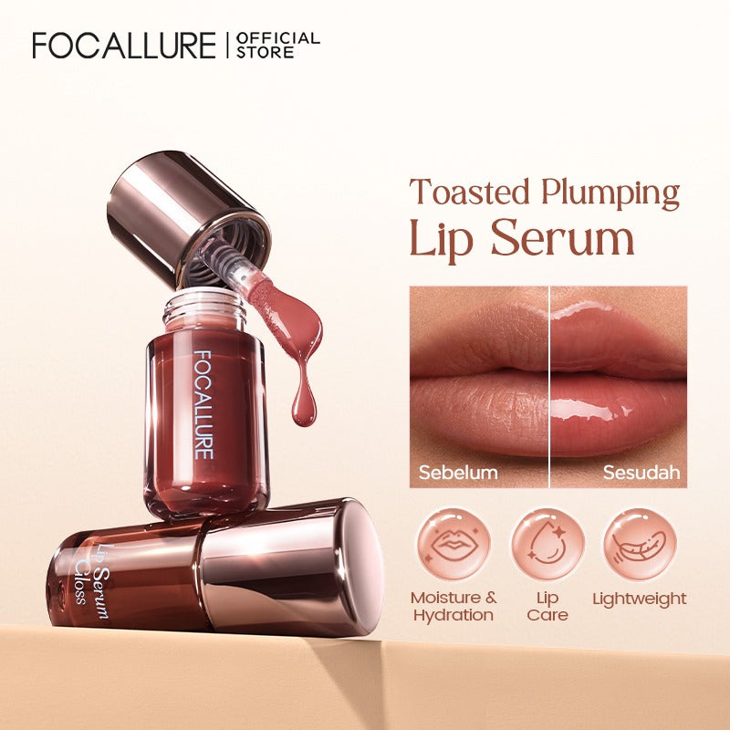 FOCALLURE FA-L73 Lip Serum Gloss – Hydrating Non-Sticky Lip Gloss for Juicy Plump Shiny Lips