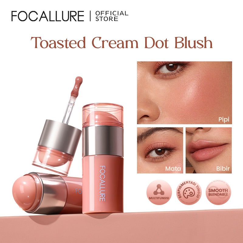 Focallure FA-L70 Multi-Use Lip Cream – Lip & Cheek Tint | Creamy Blush Lipstick for Natural Matte Finish