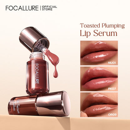FOCALLURE FA-L73 Lip Serum Gloss – Hydrating Non-Sticky Lip Gloss for Juicy Plump Shiny Lips