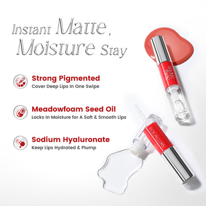 Focallure 2-in-1 Liquid Lipstick FA-L58 | Long-Lasting Matte & Gloss Finish