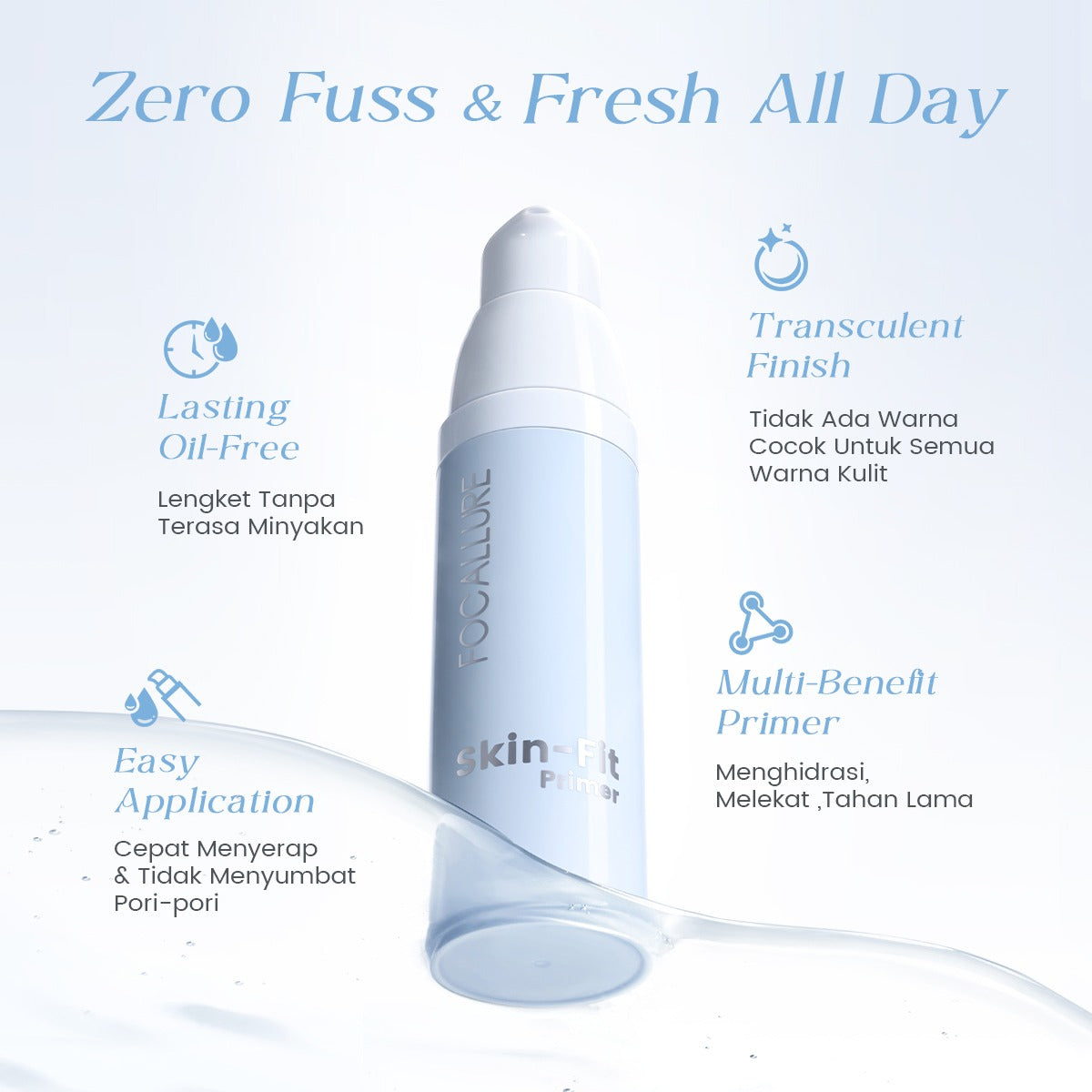 Focallure FA-F76 Fit Primer NU01 – Hydrating Makeup Base for Smooth, Long-Lasting Flawless Finish