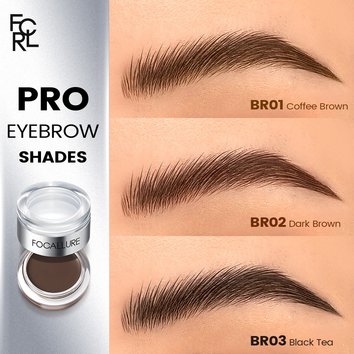 Focallure FA23 Eyebrow Cream — Long-Lasting, Smudge-Proof, Natural Finish