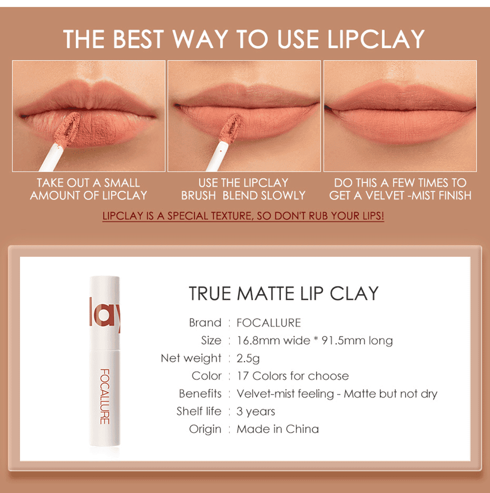 Focallure FA179 True Matte Lip Clay