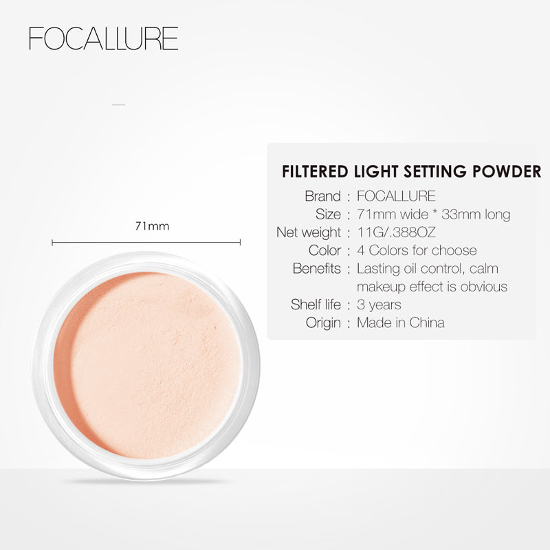 Focallure FA68 Filtered Light Setting Powder – Oil Control Soft Focus Matte Finish