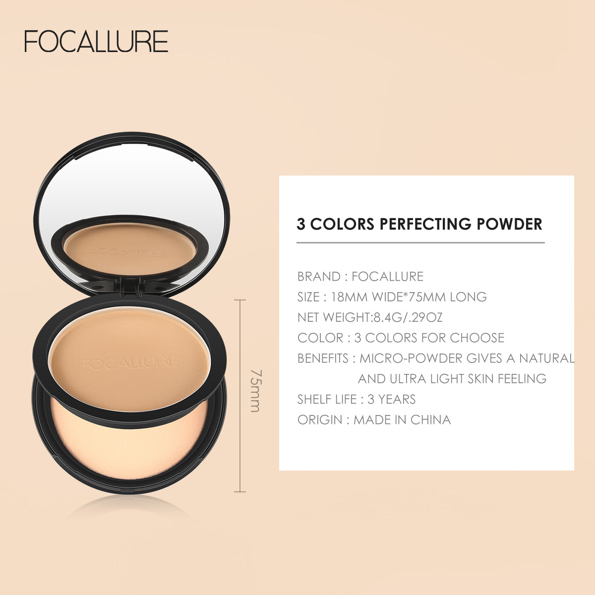 Focallure FA16 Finishing Powder – Lightweight Matte Setting & Shine-Control Powder