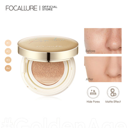 FA198 Poreless Matte Air Cushion Foundation — Lightweight Full Coverage, Matte Finish
