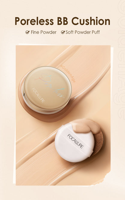 FA198 Poreless Matte Air Cushion Foundation — Lightweight Full Coverage, Matte Finish