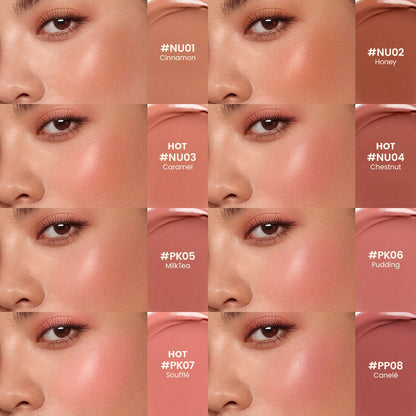 Focallure FA-L70 Multi-Use Lip Cream – Lip & Cheek Tint | Creamy Blush Lipstick for Natural Matte Finish