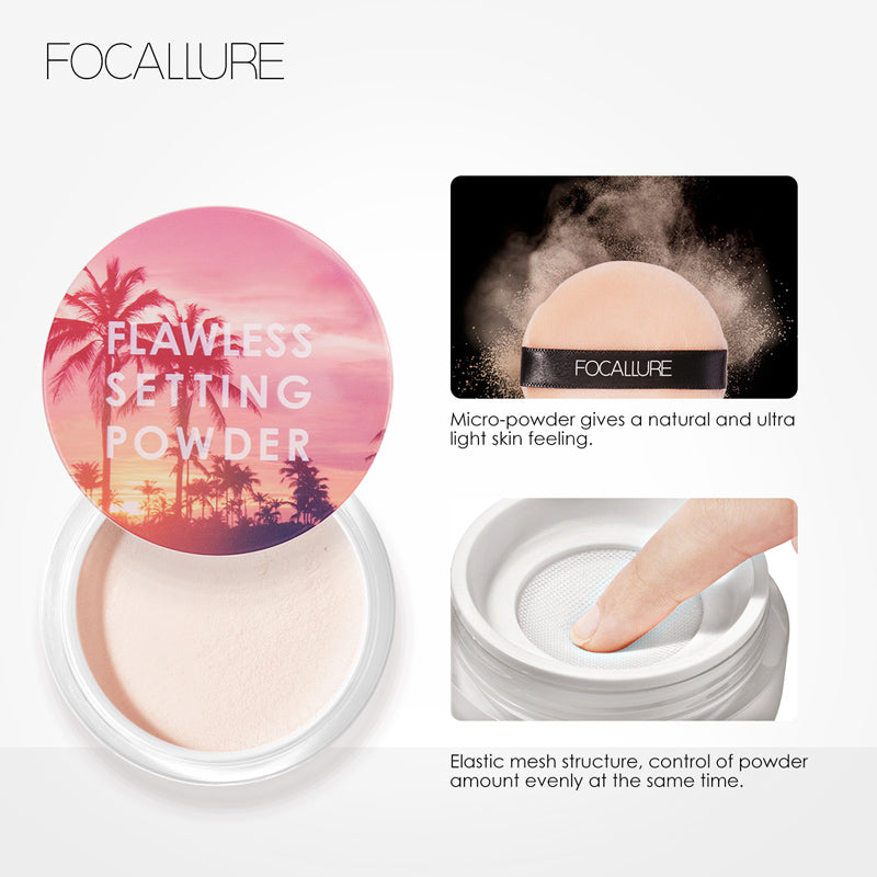 Focallure FA68 Filtered Light Setting Powder – Oil Control Soft Focus Matte Finish