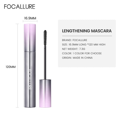 FOCALLURE FA-E66 BK01 Lengthening  Eye Mascara – Long Lash Extension Effect, Smudge-Resistant